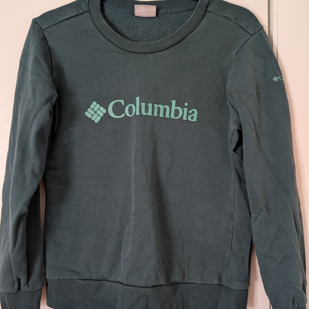 Vintage Style Columbia Women's Crewneck - Dark Green